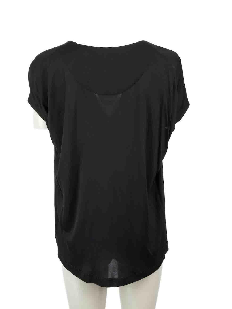 Louis Vuitton Black Ribbon Ruched Shoulder Top Size M In Excellent Condition For Sale In London, GB