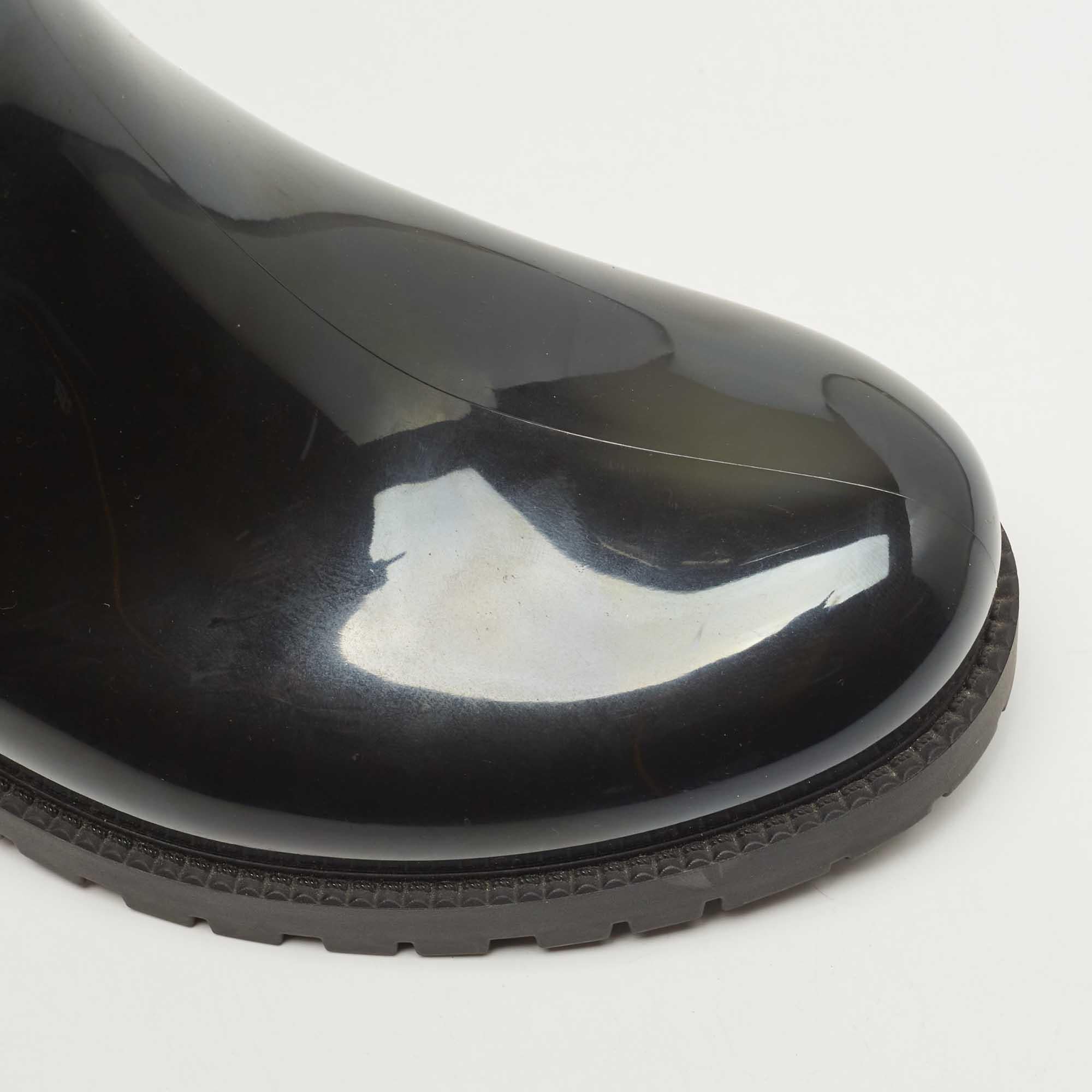 Louis Vuitton Black Rubber Studded Rain Boots Size 38 2