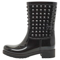 Louis Vuitton Women's 36 Black Rubber Rainboots Tall Rain Boots 111lv9 For  Sale at 1stDibs