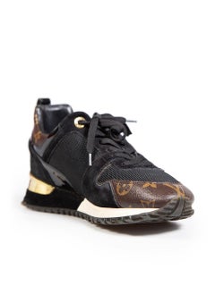 Louis Vuitton Black Run Away Monogram Trainers Size IT 39