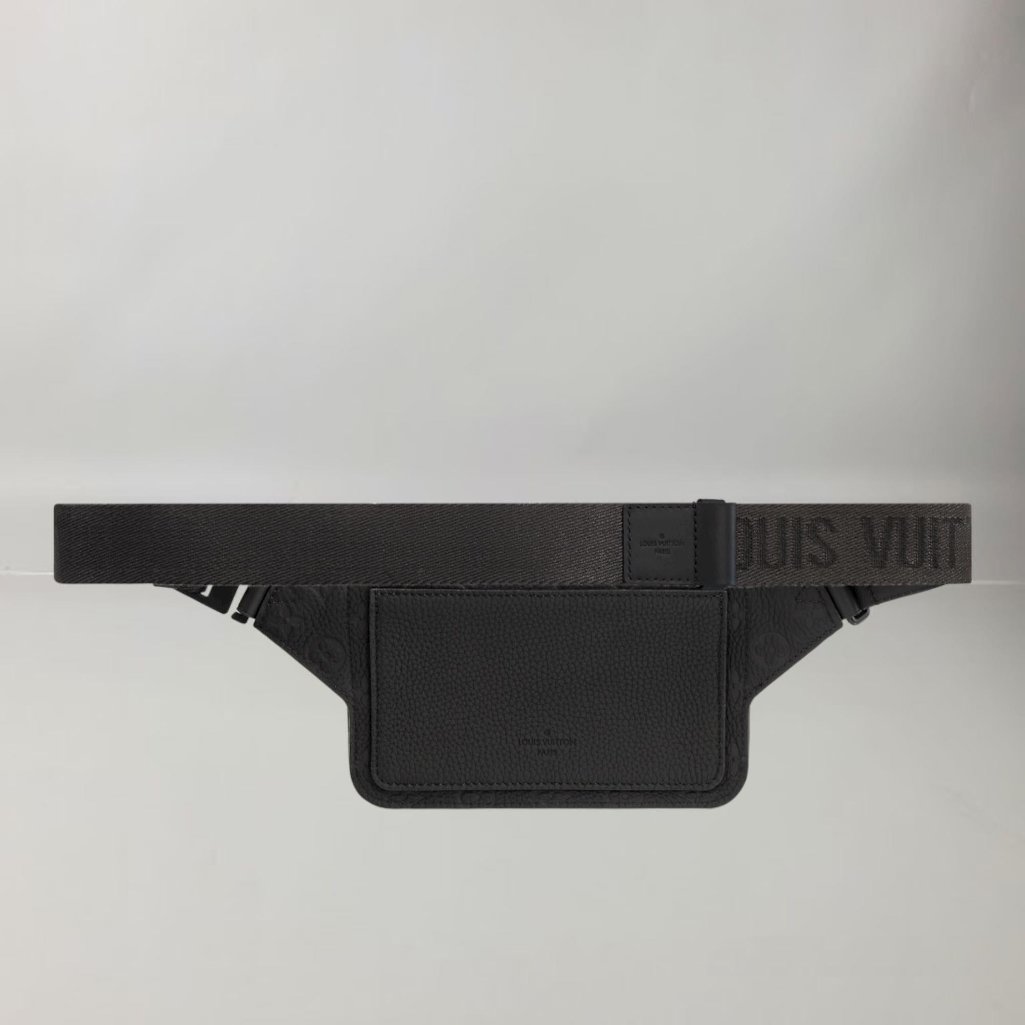 Louis Vuitton S Lock Slingbag Monogram-Embossed Taurillon Black Black