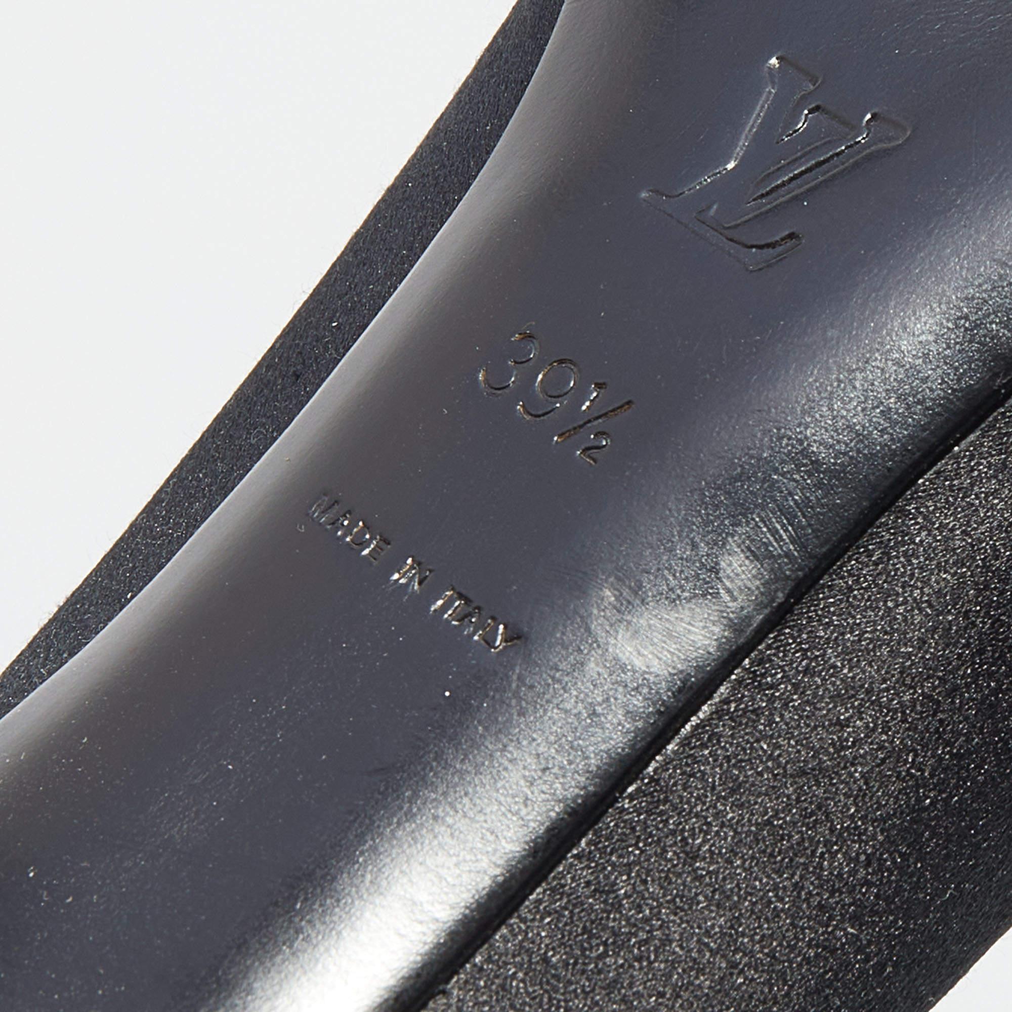 Louis Vuitton Black Satin Crystal Embellished Square Toe Pumps Size 39.5 4