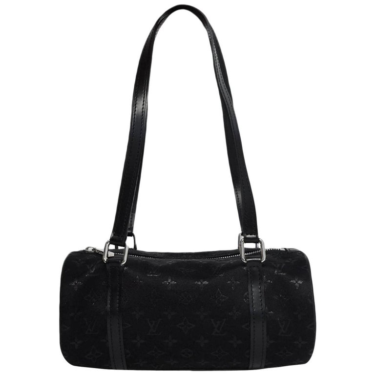 Louis Vuitton Black Satin Mini Monogram Papillon Barrel Bag For Sale at  1stDibs  louis vuitton barrel bag mini, mini papillon louis vuitton, louis  vuitton mini papillon barrel bag