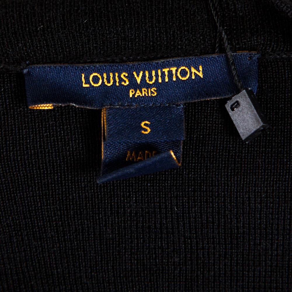 Louis Vuitton Black Sequin Embellished Cashmere Sweater S In Excellent Condition In Dubai, Al Qouz 2