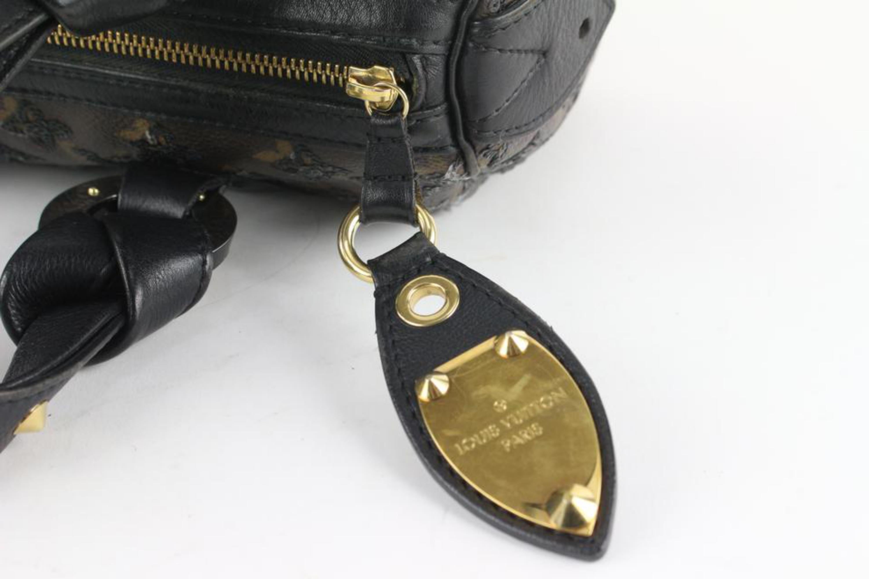 Louis Vuitton Eclipse Speedy 30 114lv55 mit schwarzem Pailletten-Monogramm (Schwarz) im Angebot