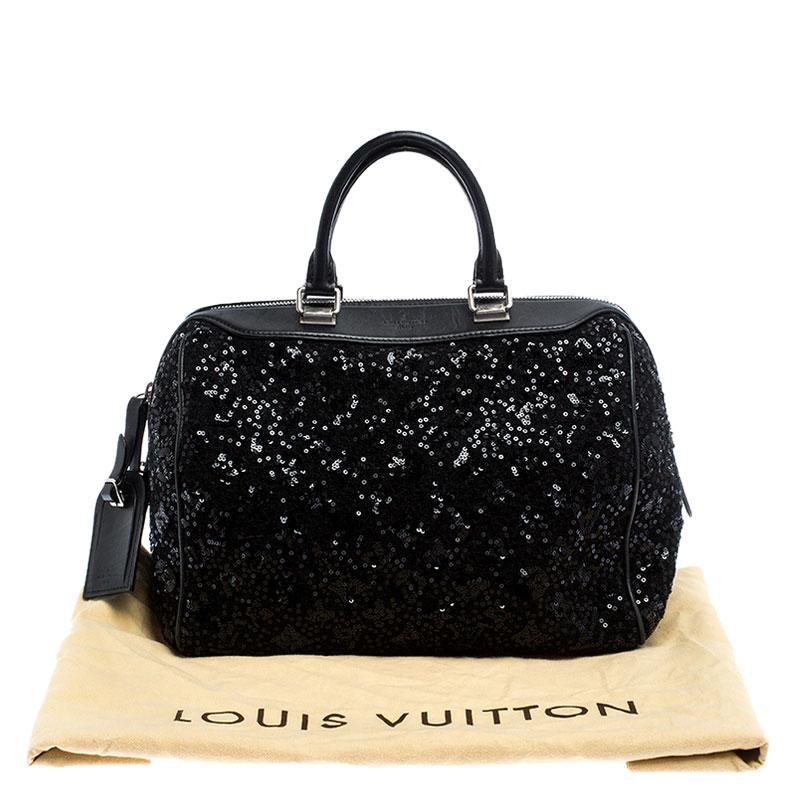 Louis Vuitton Black Sequin Monogram Sunshine Express Speedy 30 Bag 4