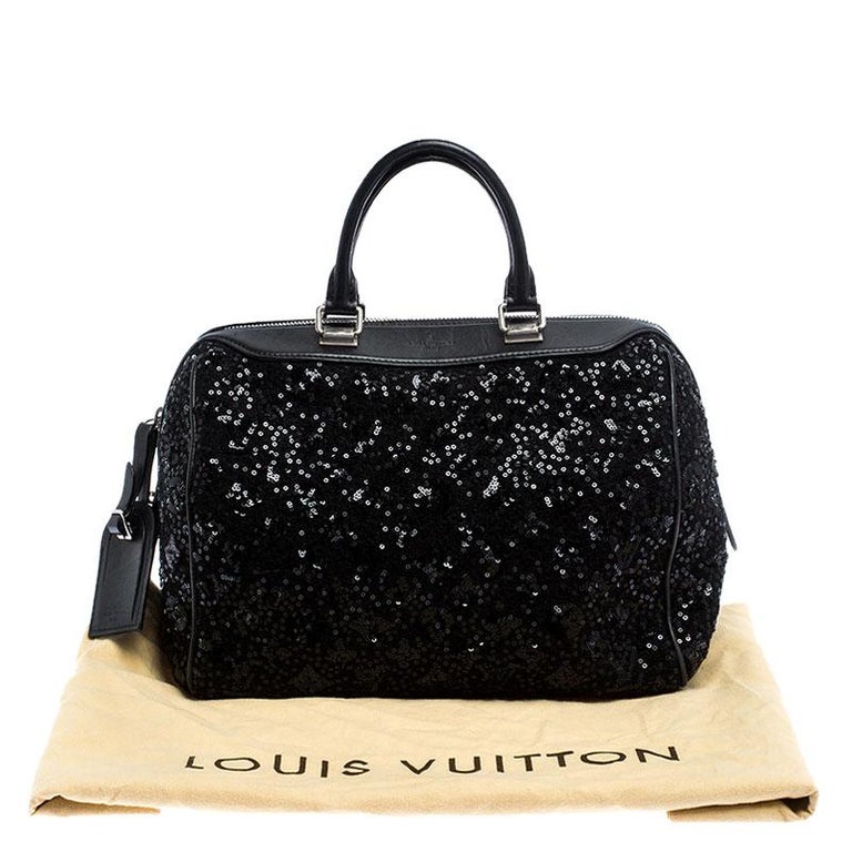 Louis Vuitton Black Sequin Monogram Sunshine Express Speedy 30 Bag
