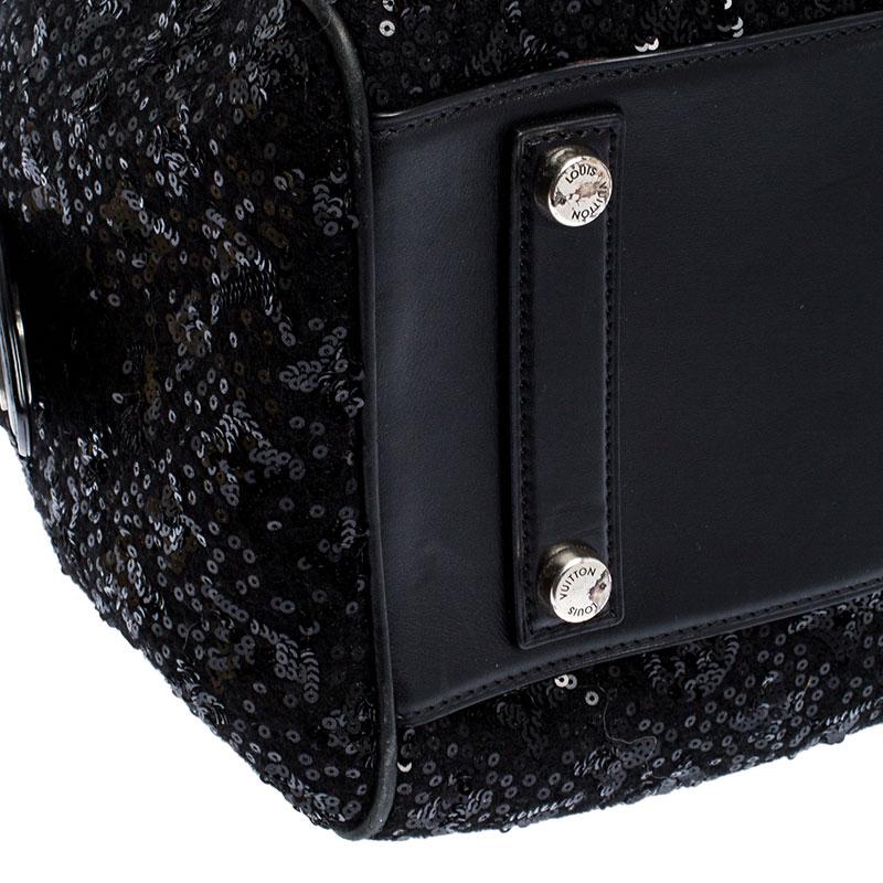 Women's Louis Vuitton Black Sequin Monogram Sunshine Express Speedy 30 Bag