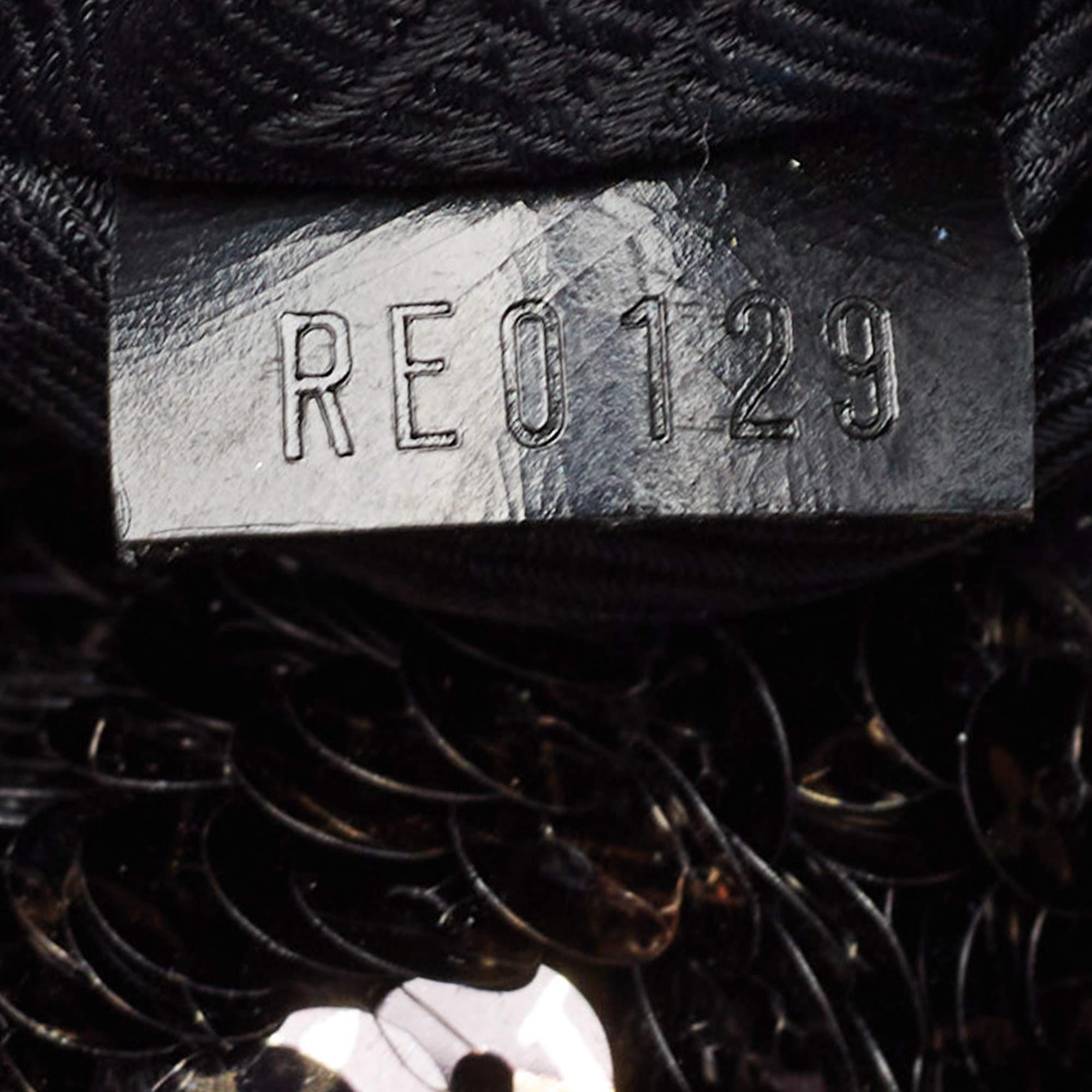 Louis Vuitton Black Sequins Mini Limited Edition Noe Rococo Bag For Sale 3