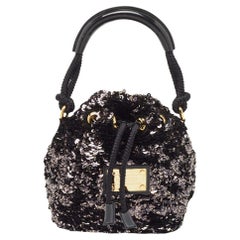 Louis Vuitton Black Sequins Mini Limited Edition Noe Rococo Bag
