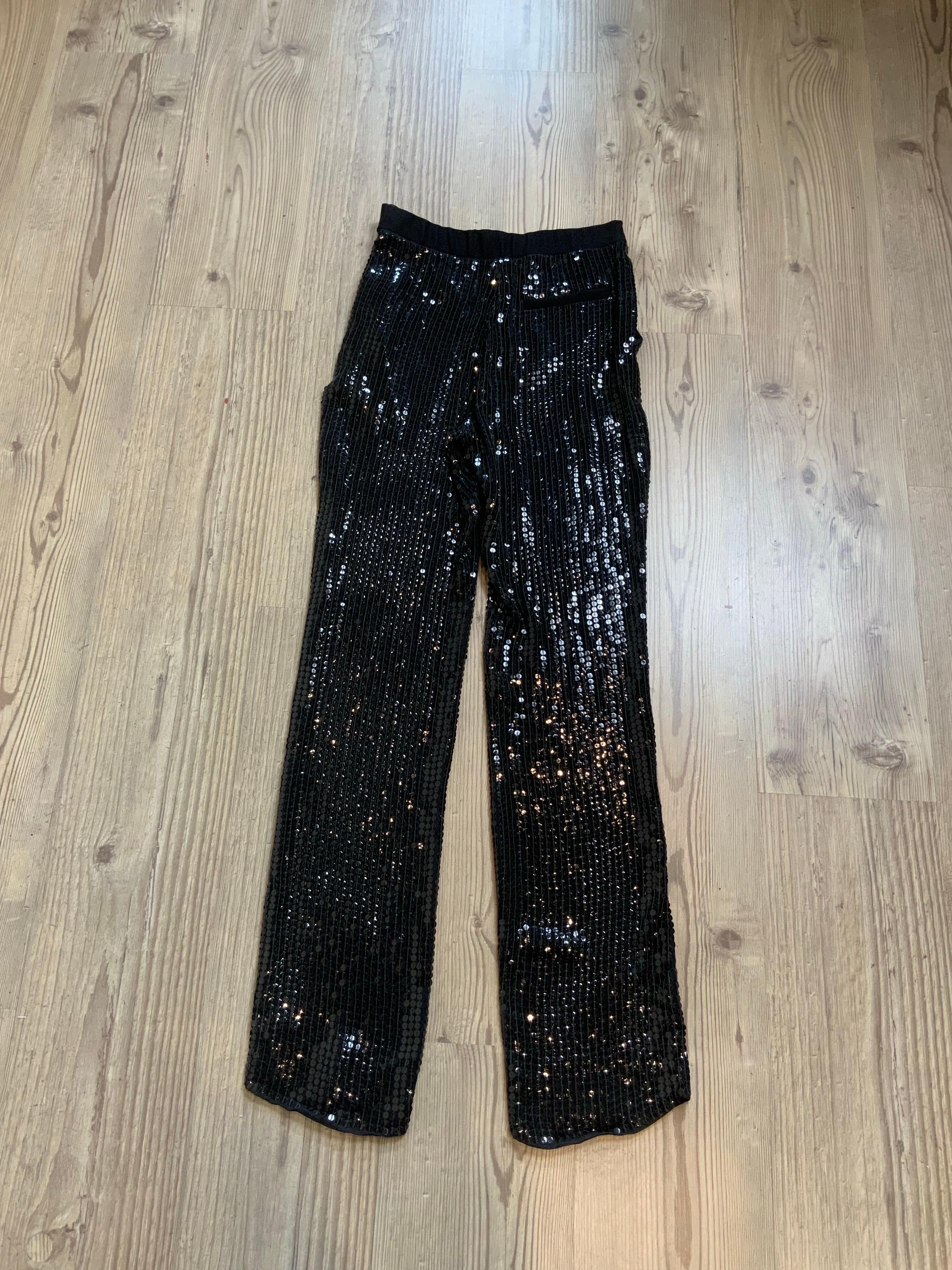 Louis Vuitton black sequins night Pants For Sale 1