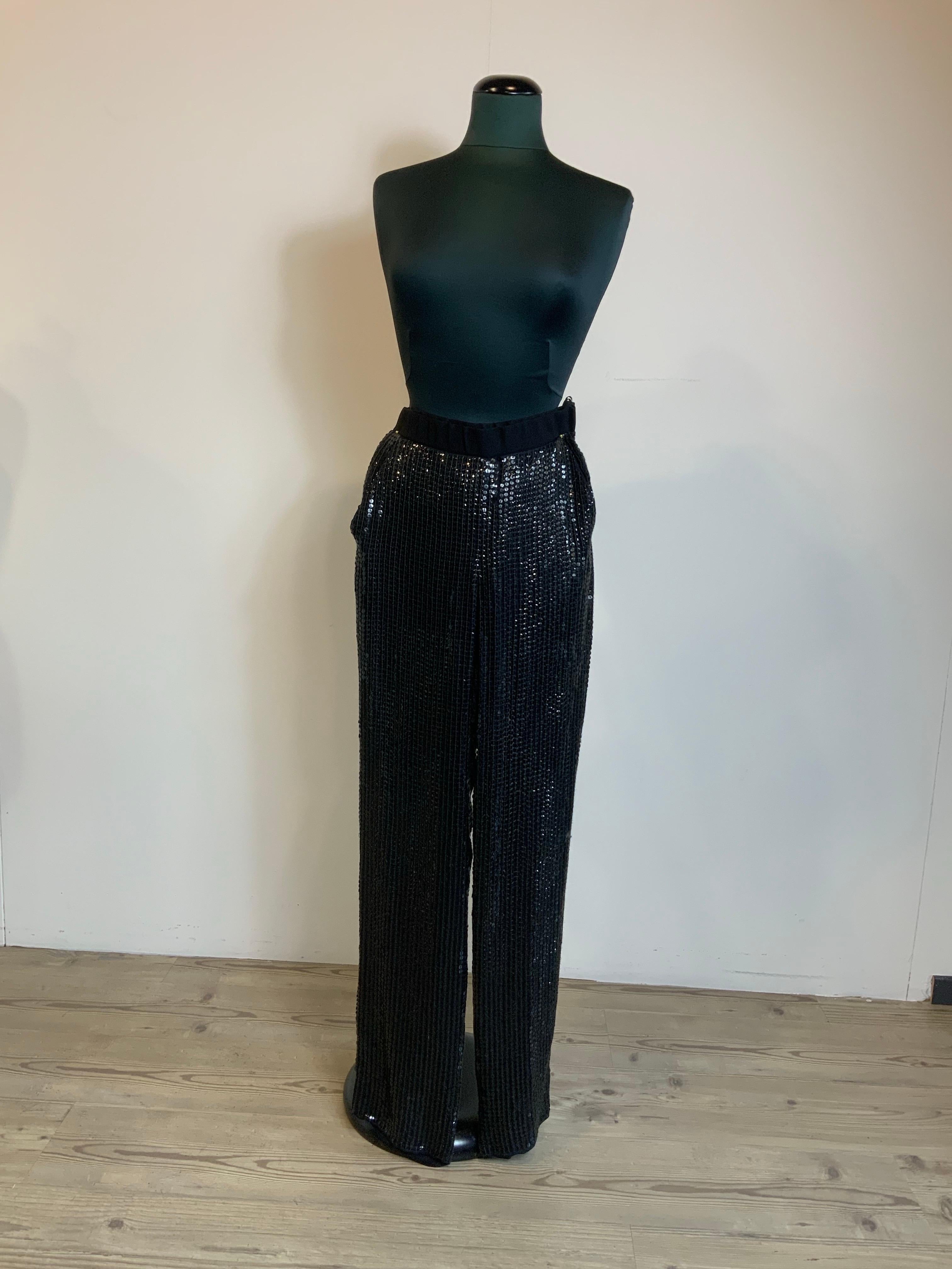 Louis Vuitton black sequins night Pants For Sale 2
