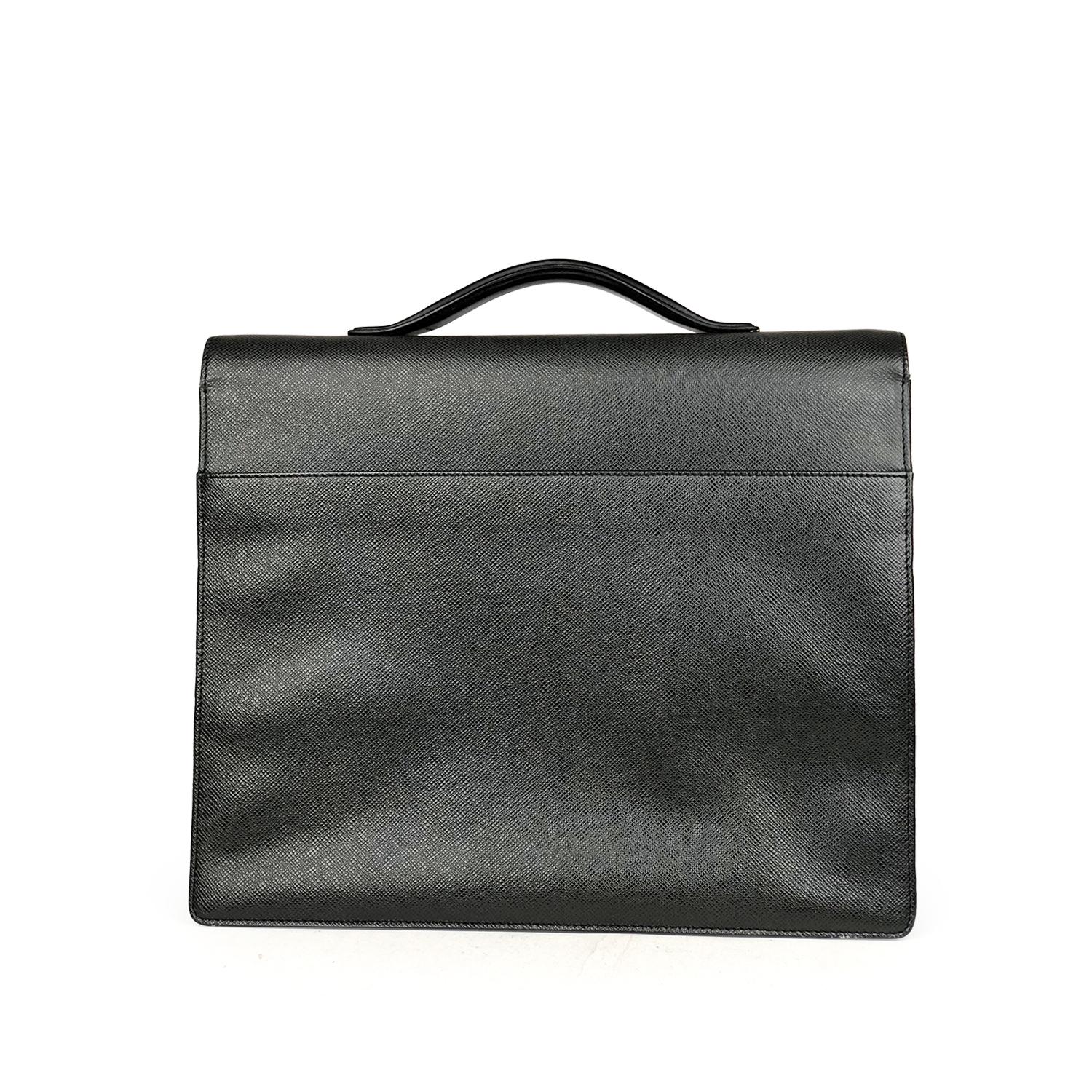 Louis Vuitton Black Serviette Khazan Briefcase  In Good Condition In Sundbyberg, SE