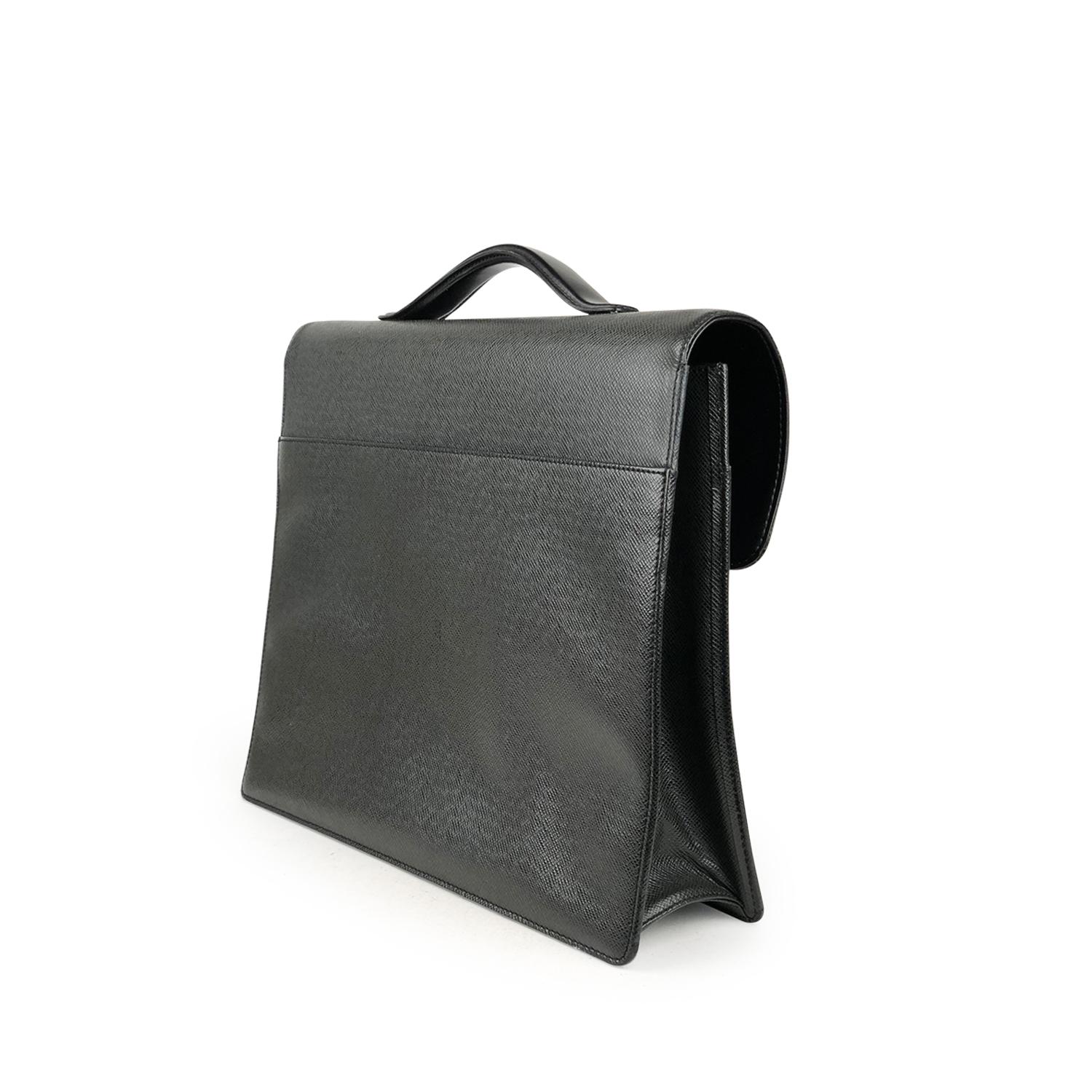 Women's or Men's Louis Vuitton Black Serviette Khazan Briefcase 