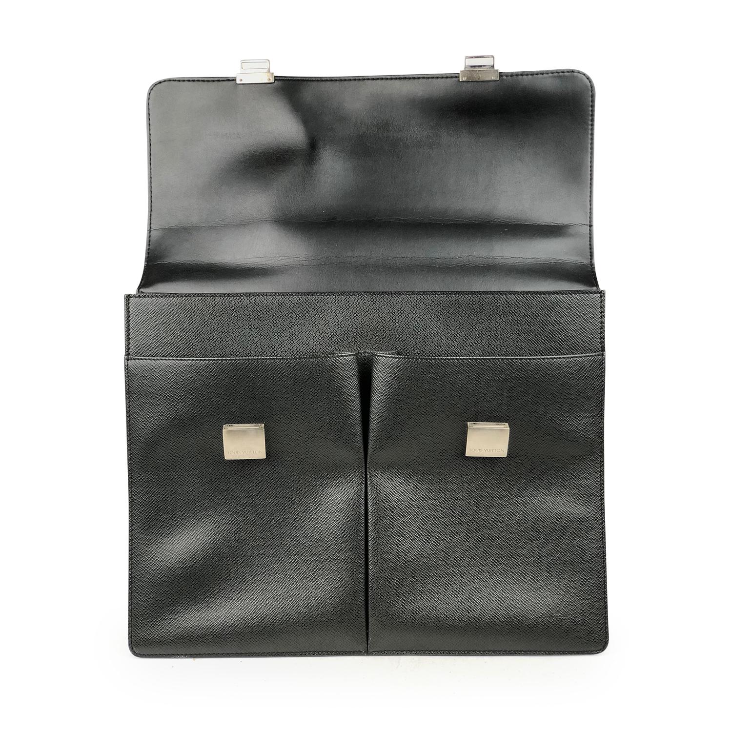Louis Vuitton Black Serviette Khazan Briefcase  2