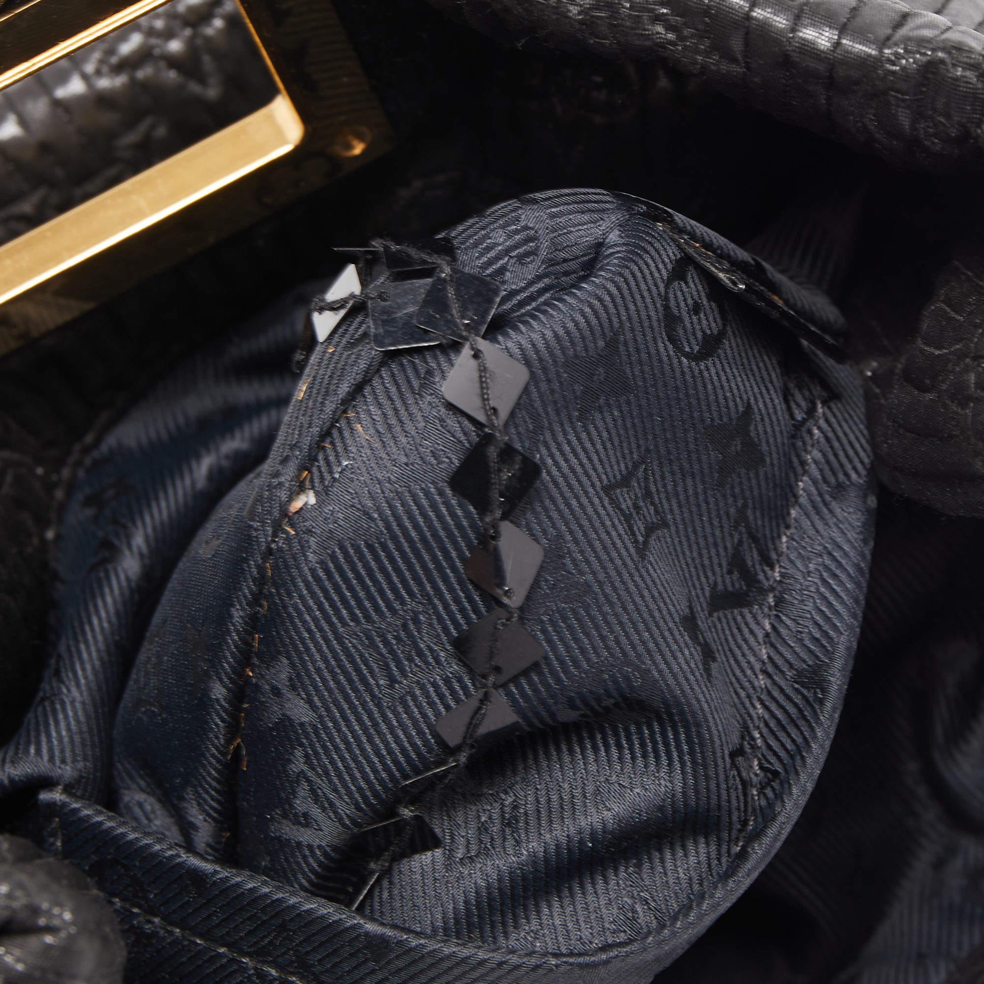 Louis Vuitton Black Shimmering Monogram Jacquard Limited Edition Altair Clutch 6