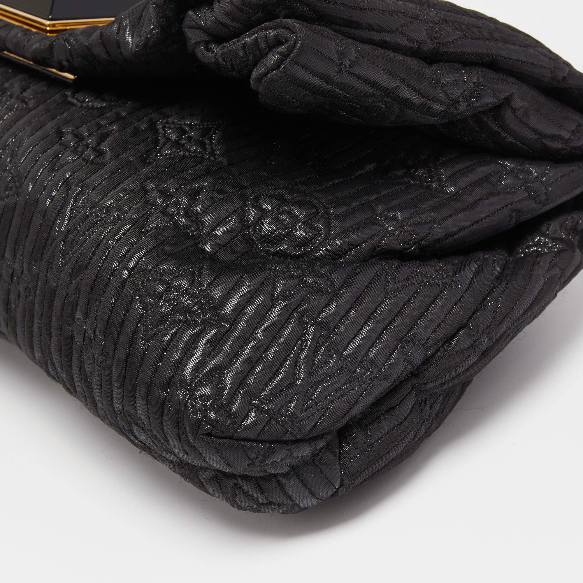 Louis Vuitton Black Shimmering Monogram Jacquard Limited Edition Altair Clutch 1