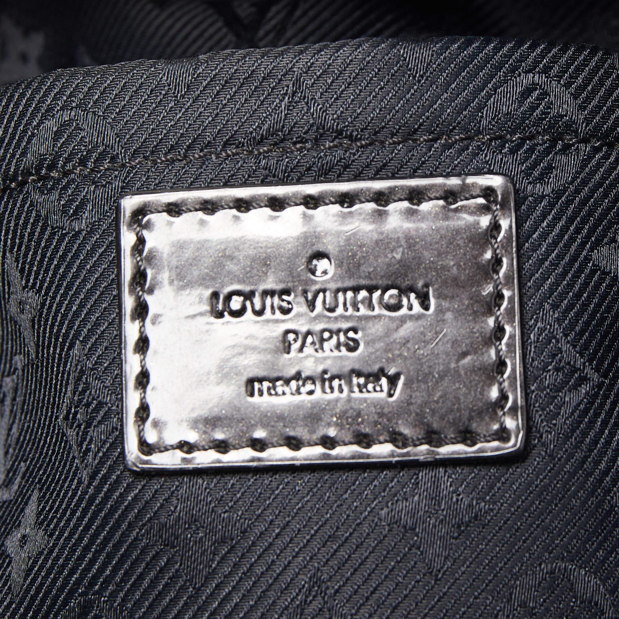 Louis Vuitton Black Shimmering Monogram Jacquard Limited Edition Altair Clutch 3