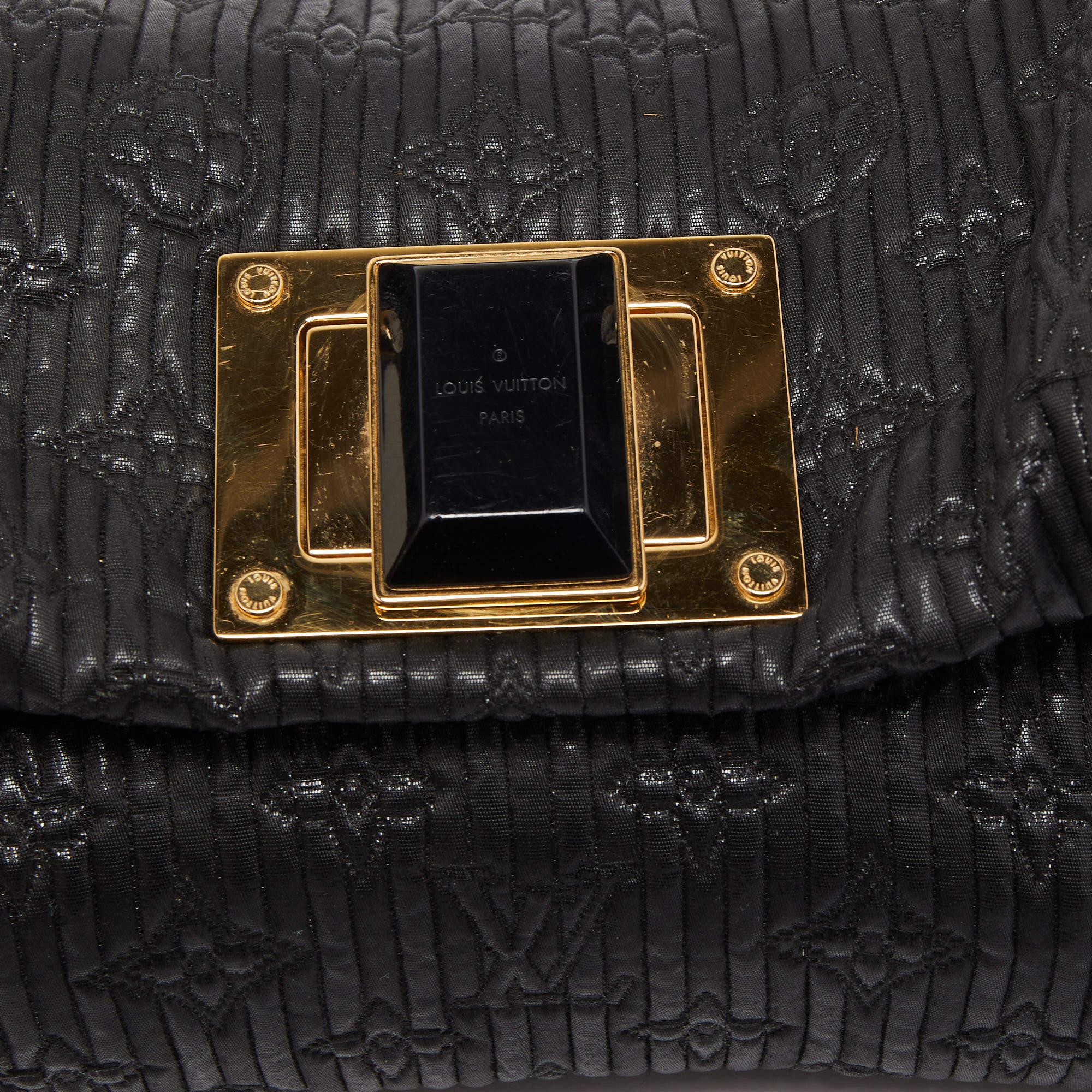 Louis Vuitton Black Shimmering Monogram Jacquard Limited Edition Altair Clutch 4