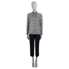 LOUIS VUITTON black silk 2020 SINCE 1843 Blouse Shirt 36 XS