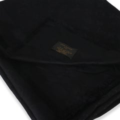 Louis Vuitton Black Silk Wool Monogram Shine Shawl