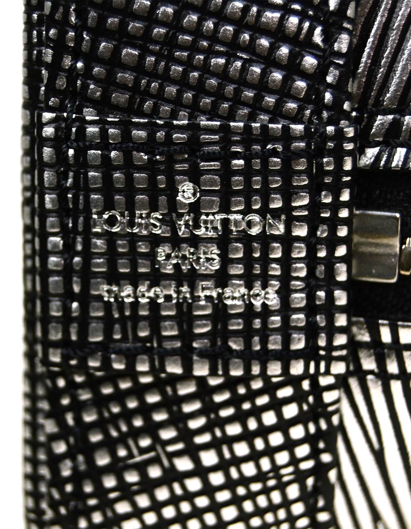 Louis Vuitton Black & Silver Epi Leather Alma BB Top Handle Crossbody Bag 2