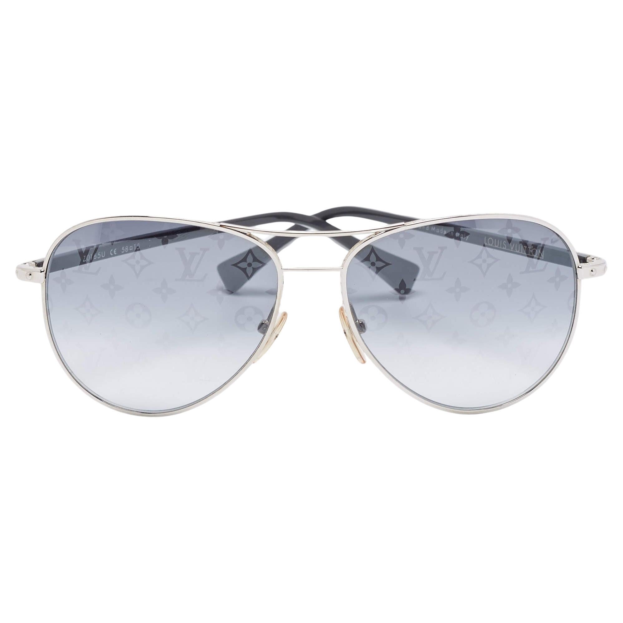 Louis Vuitton Black/Silver Gradient Z0165U Monogram Aviator Sunglasses