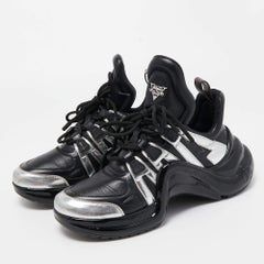 Louis Vuitton Black/Silver Leather Archlight Sneakers Size 38