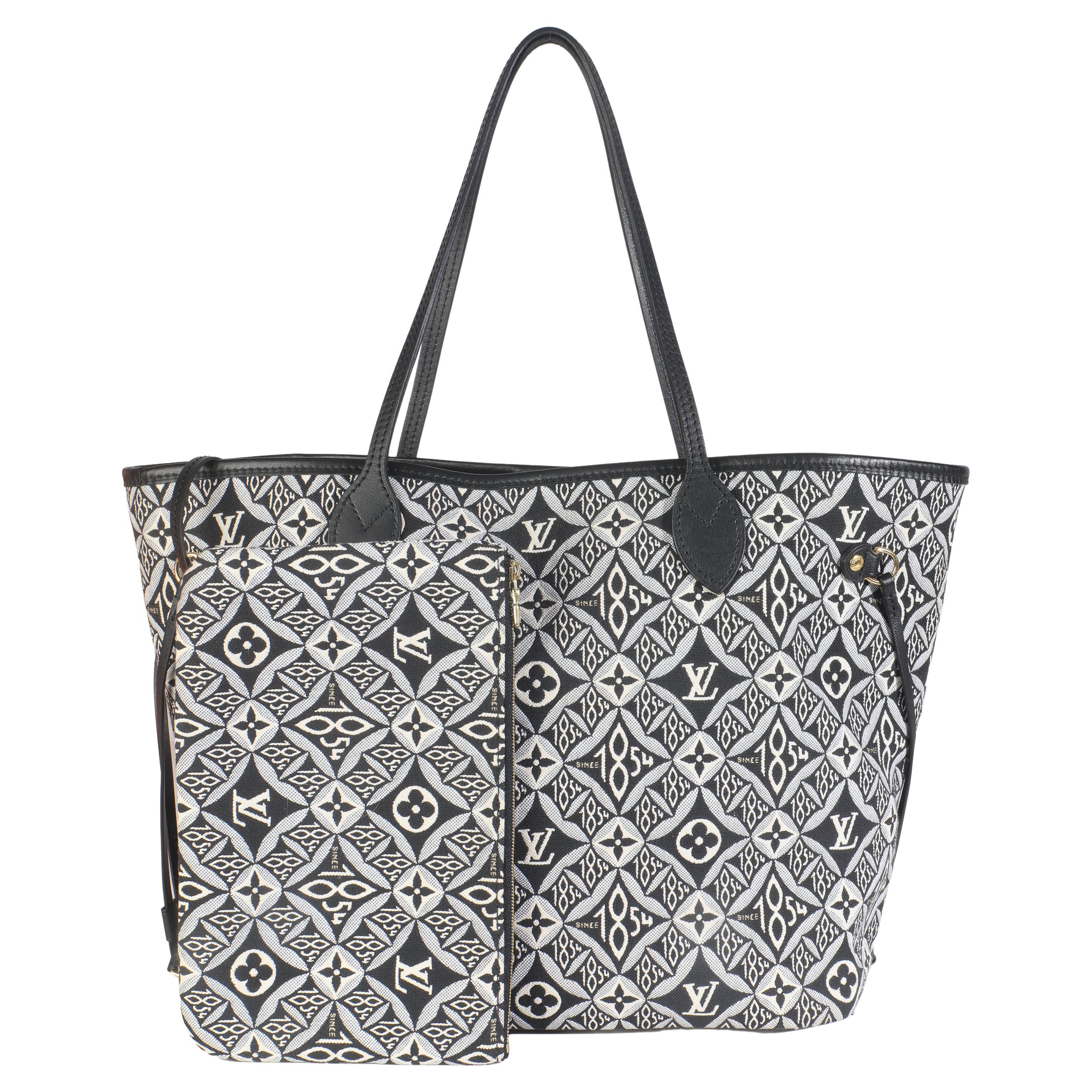 Louis Vuitton Nero Dal 1854 Jacquard Neverfull MM