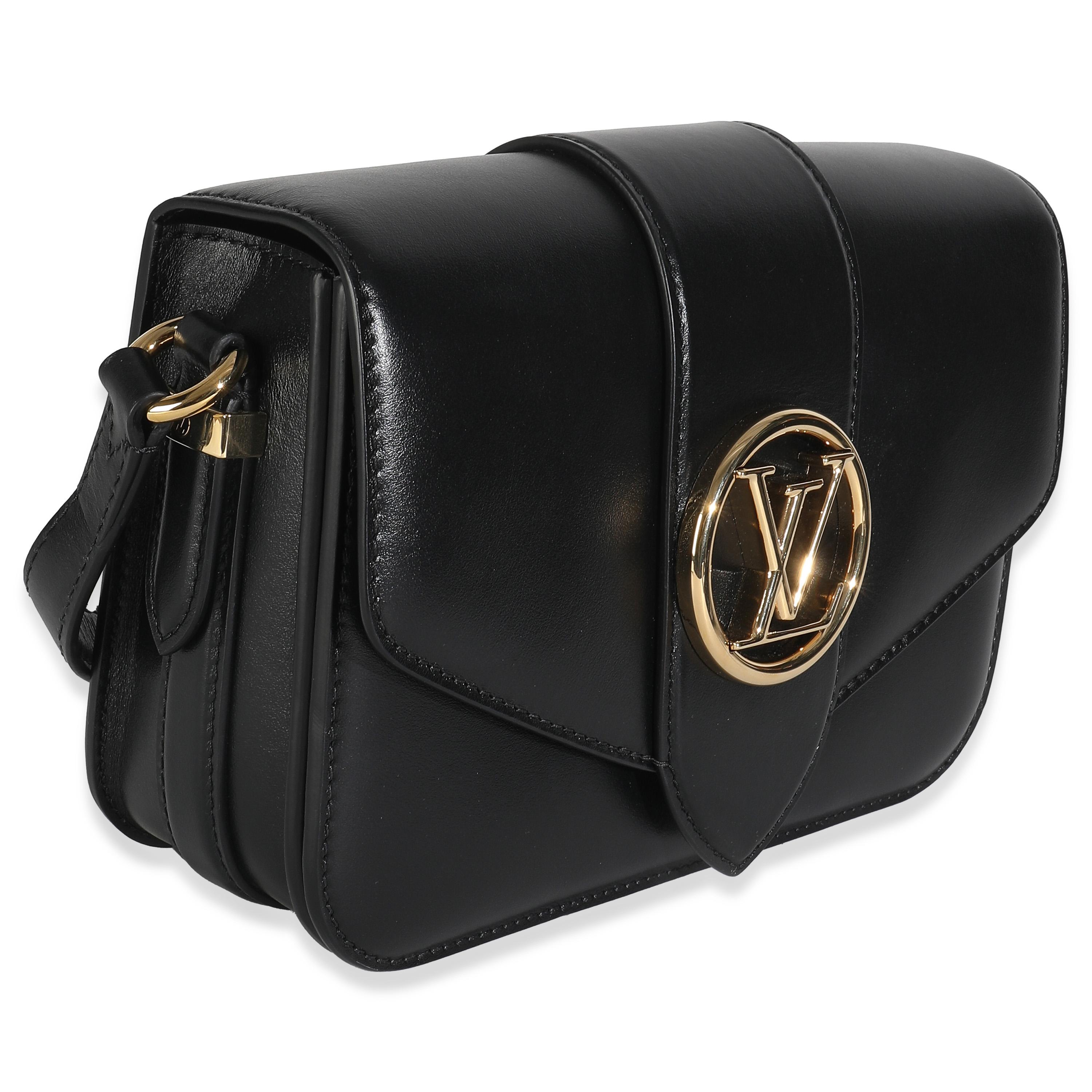 Noir Louis Vuitton Black Smooth Calfskin LV Pont 9 en vente