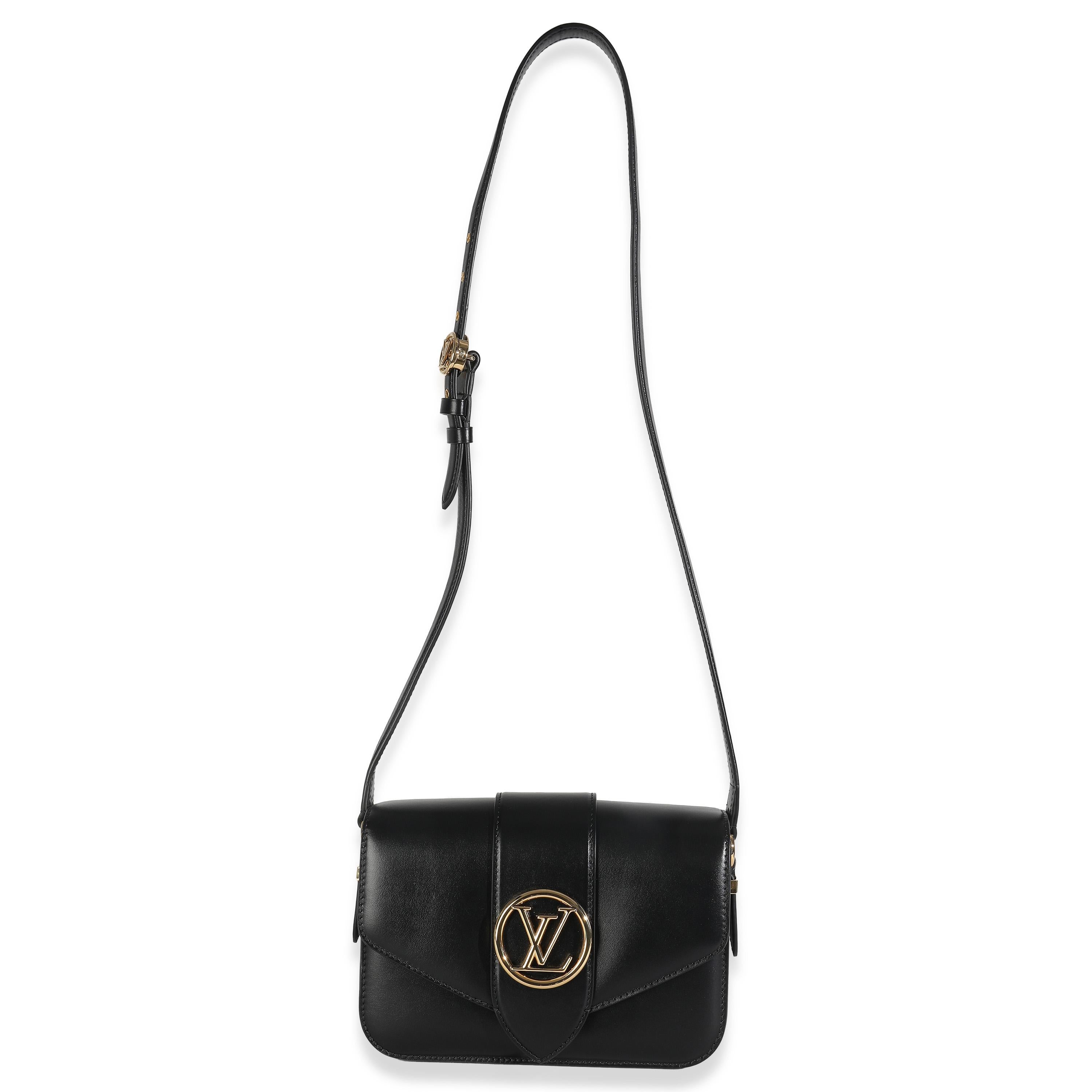 Louis Vuitton Black Smooth Calfskin LV Pont 9 Pour femmes en vente