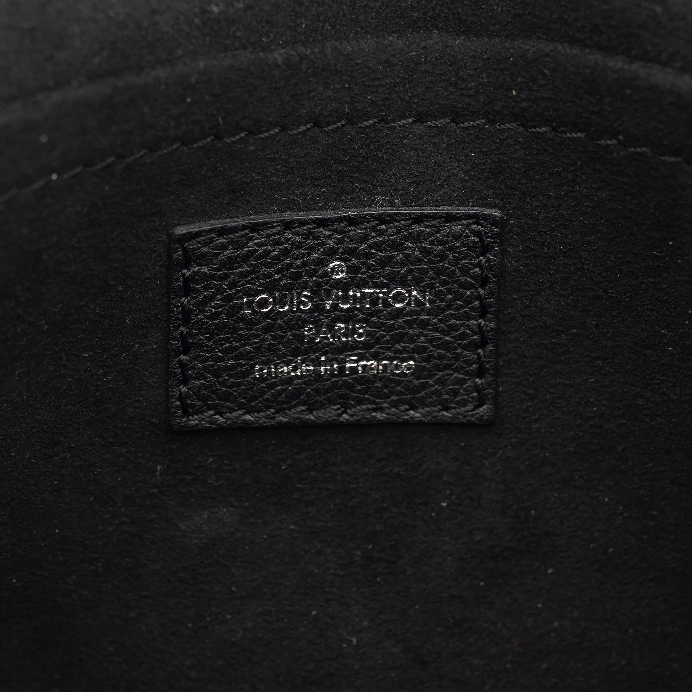 LOUIS VUITTON Borsa a tracolla MYLOCKME CHAIN in pelle di vitello morbida nera in vendita 2