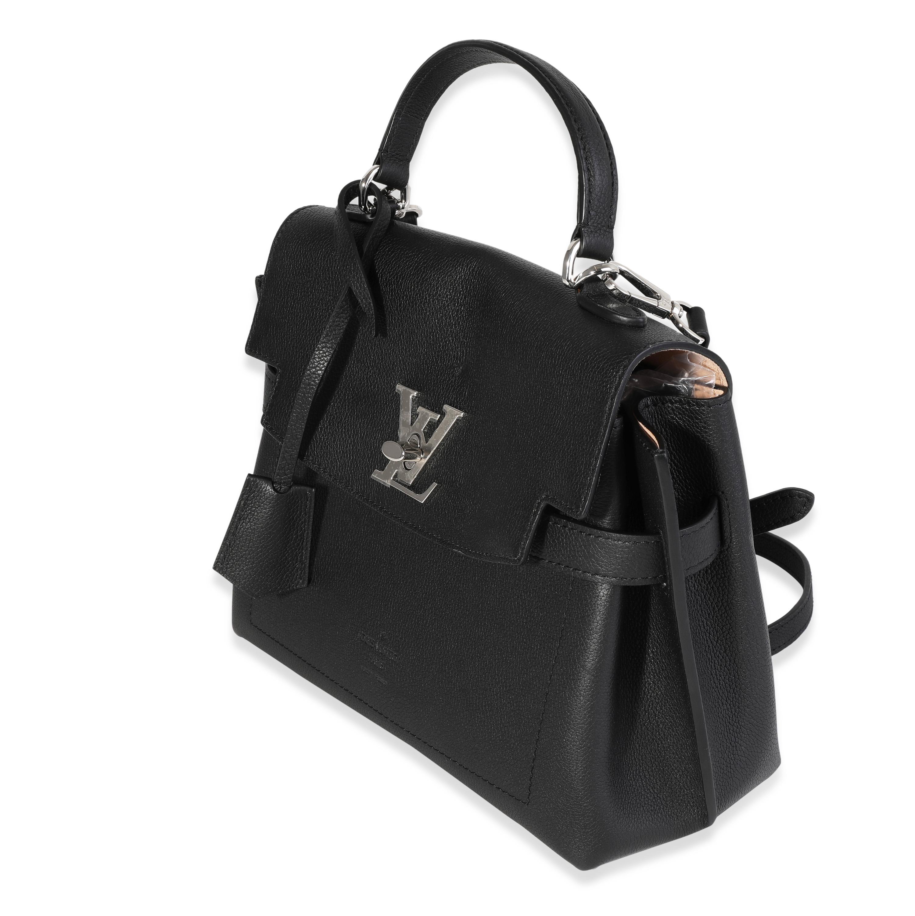 Donna Louis Vuitton Nero in morbida pelle di vitello Lockme Ever BB