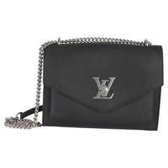 Louis Vuitton Black Soft Calfskin Mylockme Chain Bag BB