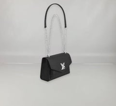 Louis Vuitton Black Soft Grained Calfskin Mylockme Chain Bag