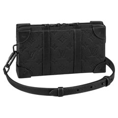 Louis Vuitton Black Taurillon Monogram leather Soft Trunk Wallet