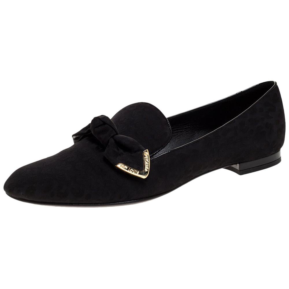Louis Vuitton Black Stephen Sprouse Silk Amulet Loafers Size 39