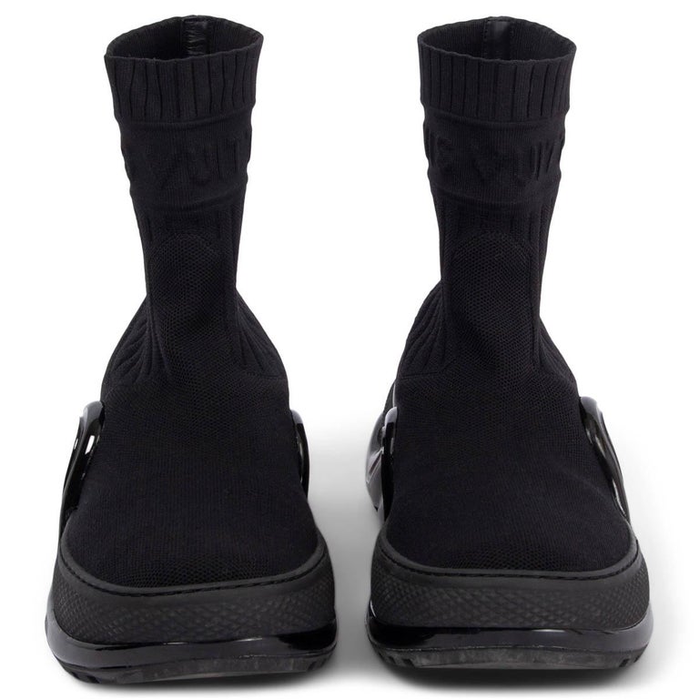 LOUIS VUITTON Stretch Textile Patent LV Archlight Sneaker Boots 38