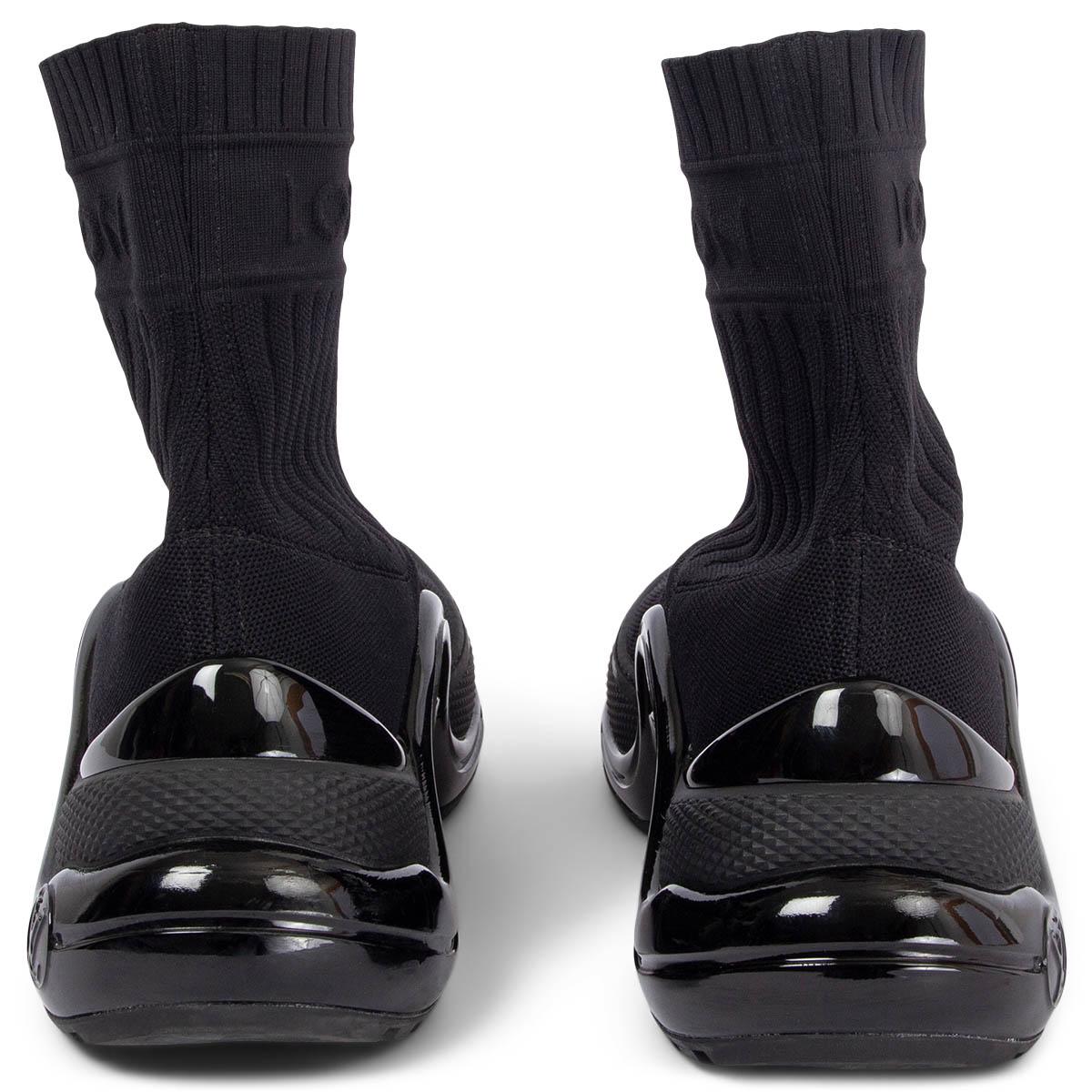 LOUIS VUITTON noir STRETCH TEXTILE ARCHLIGHT Sock High Top Sneakers Shoes 38 Pour femmes en vente