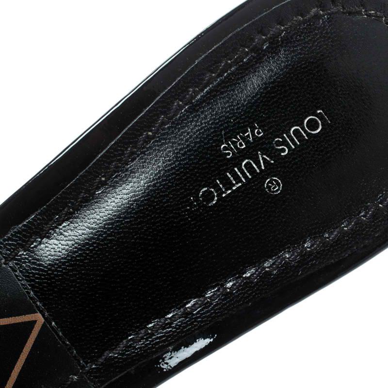 Louis Vuitton Black Studded Leather Slide Sandals Size 36 1