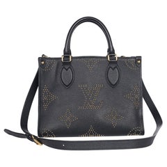 Louis Vuitton Black Studded On The Go Tote with Strap, 2021