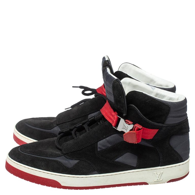 Louis Vuitton Black Suede And Fabric Slipstream High Top Sneakers Size 44.5  at 1stDibs