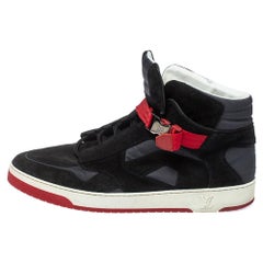 LOUIS VUITTON High Top Suede Sneaker Black