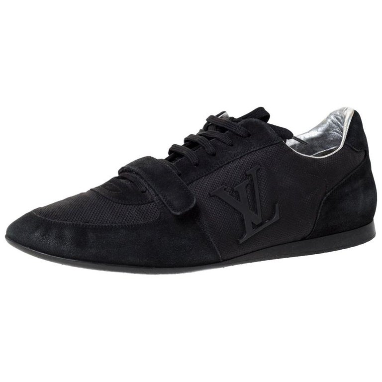 louis vuitton black suede sneakers