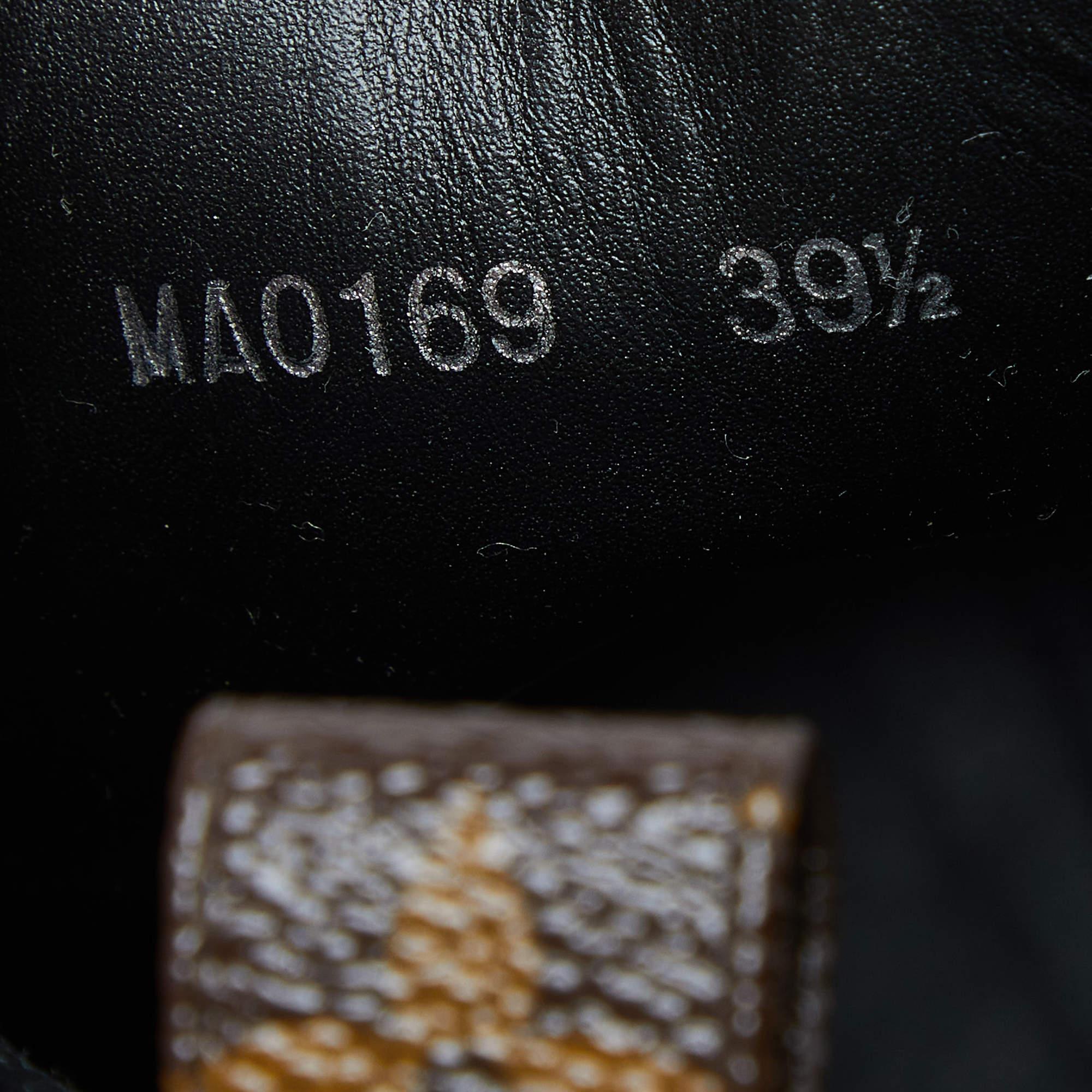 Louis Vuitton Black Suede and Monogram Canvas Laureate Desert Boots Size 39.5 4