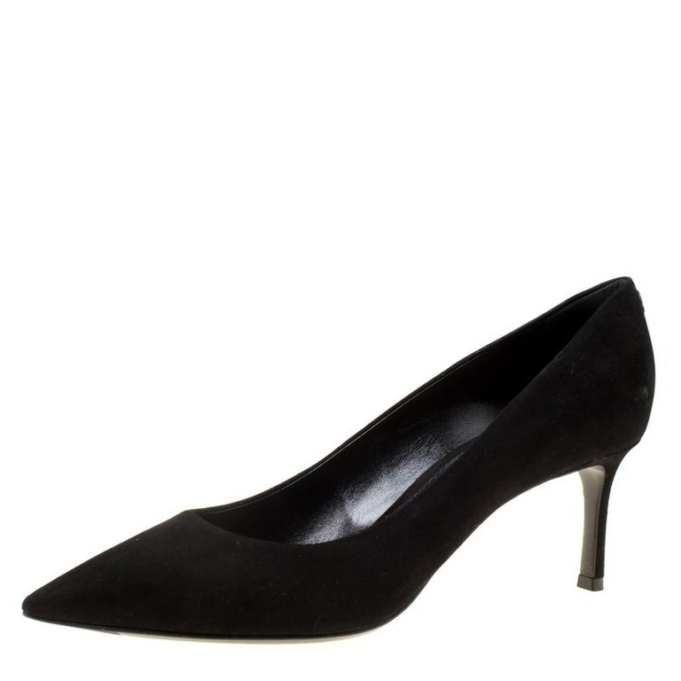 Louis Vuitton Black Suede Eyeline Pointed Toe Pumps Size 40 For Sale at ...