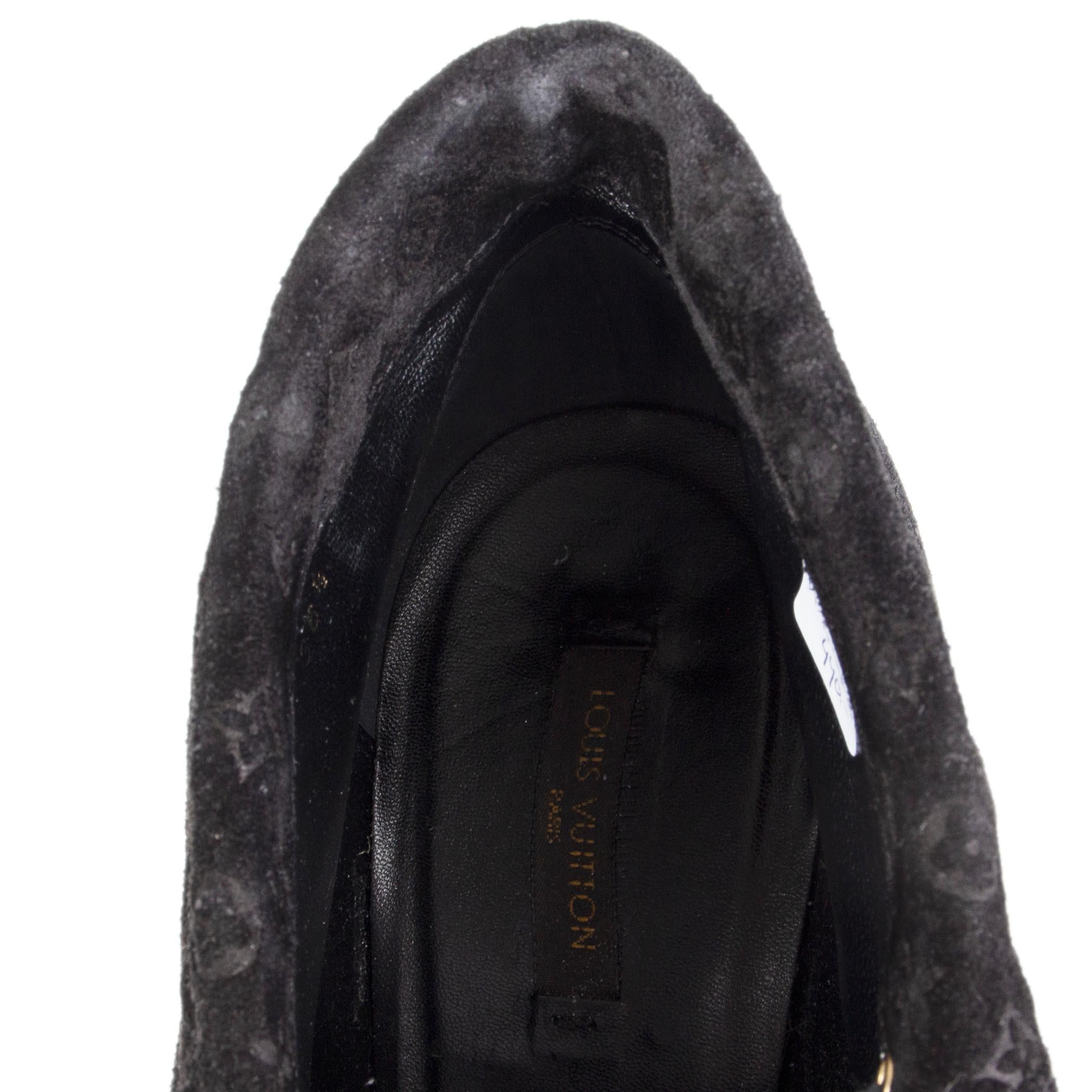 LOUIS VUITTON black suede FAUVIST LOW Ankle Boots Shoes 36.5 1
