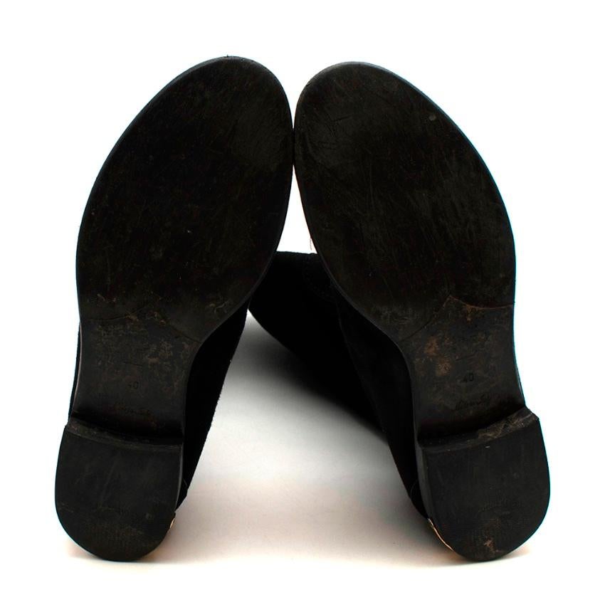 Louis Vuitton Black Suede Flat Boots - Size EU 40 For Sale 1