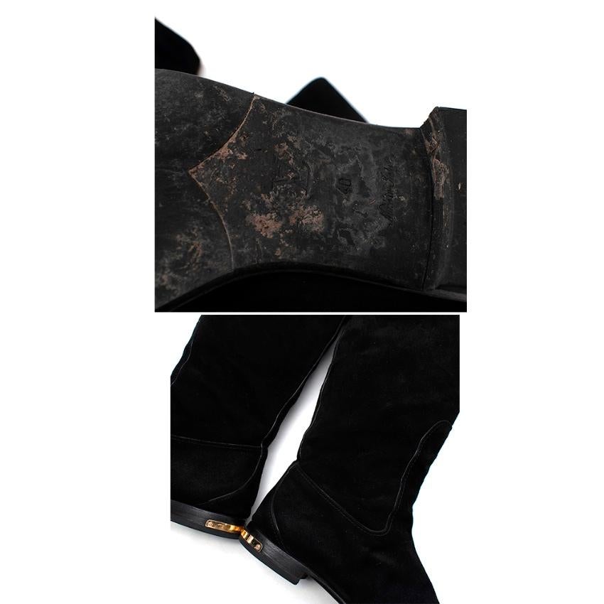 Louis Vuitton Black Suede Flat Boots - Size EU 40 For Sale 2