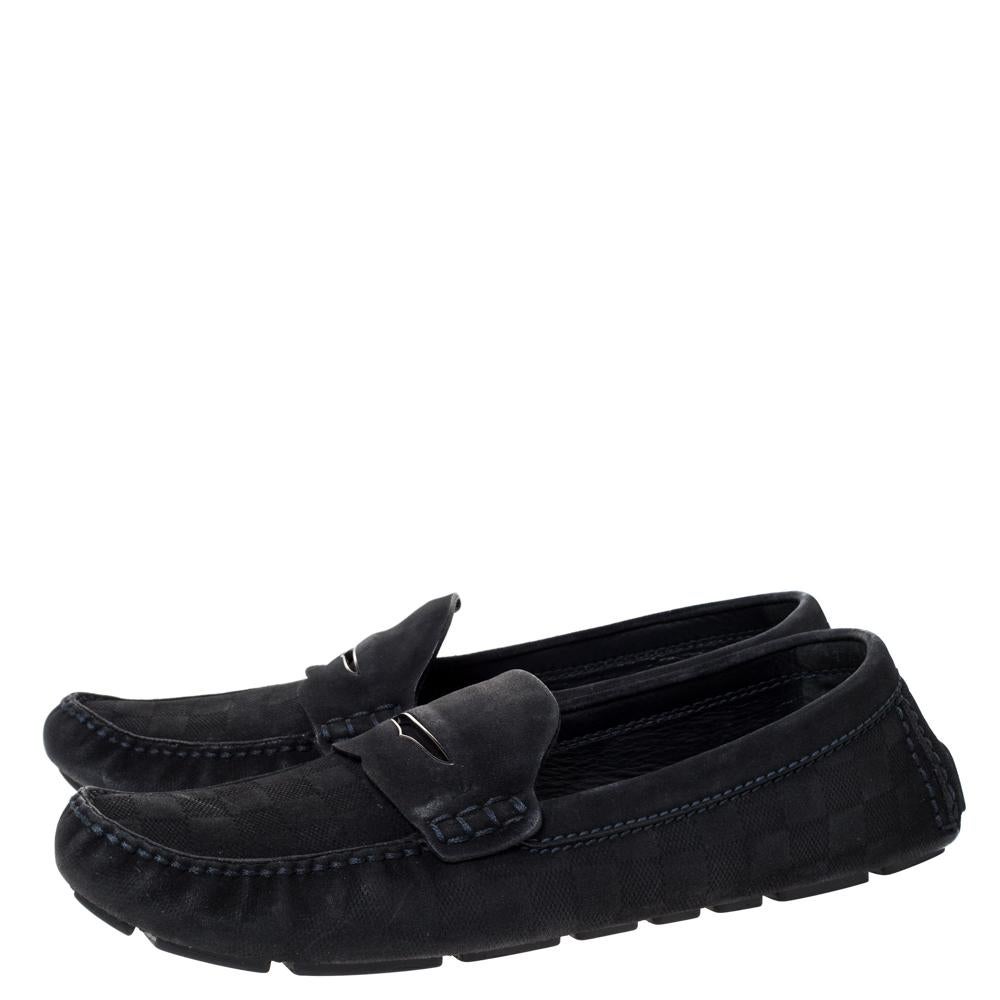 Louis Vuitton Black Suede Leather Slip 